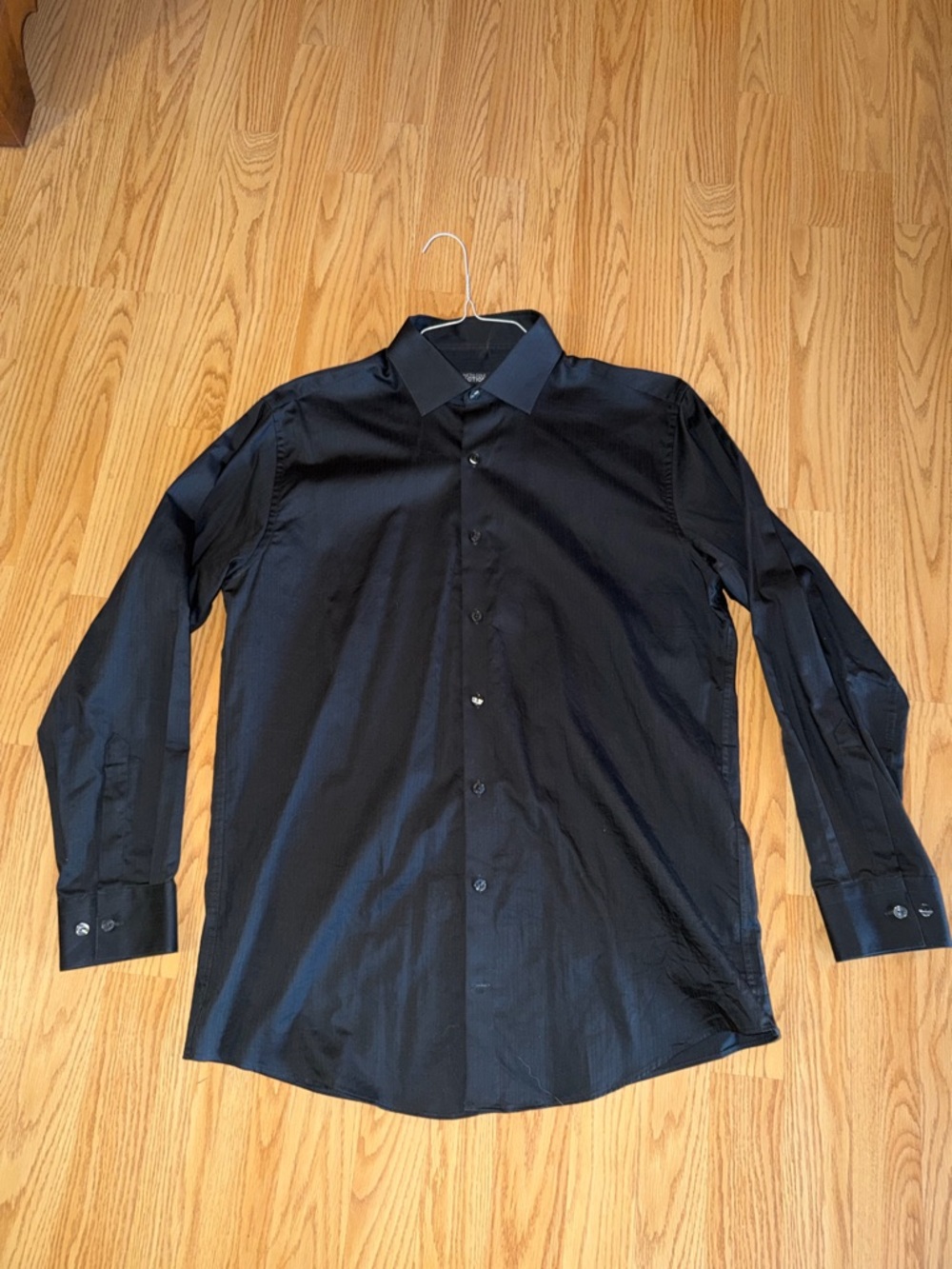 Kenneth Cole Reaction Black Long-Sleeve Dress Shirt
